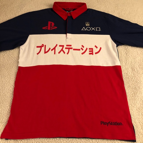 UO PLAYSTATION Men’s Colorblocked Rugby Shirt - Picture 4 of 8